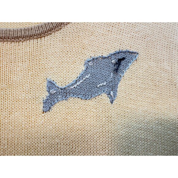 Storybook Knits Womens Tank Vest Sweater Size 2X Beige Sleeveless Embroidered - Picture 3 of 11